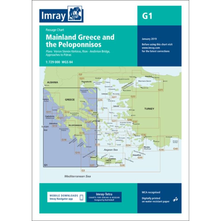 Ελλάδα και Πελοπόννησος - G1 Ναυτικός Χάρτης Imray